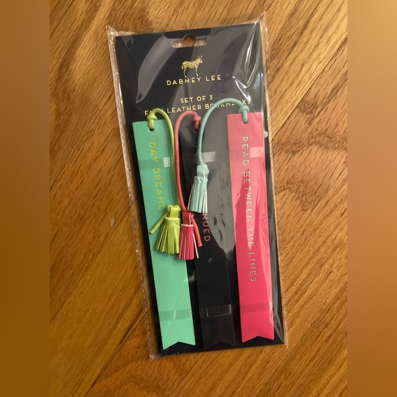 NEW Vegan leather DABNEY LEE bookmarks -set of 3 - Picture 1 of 3